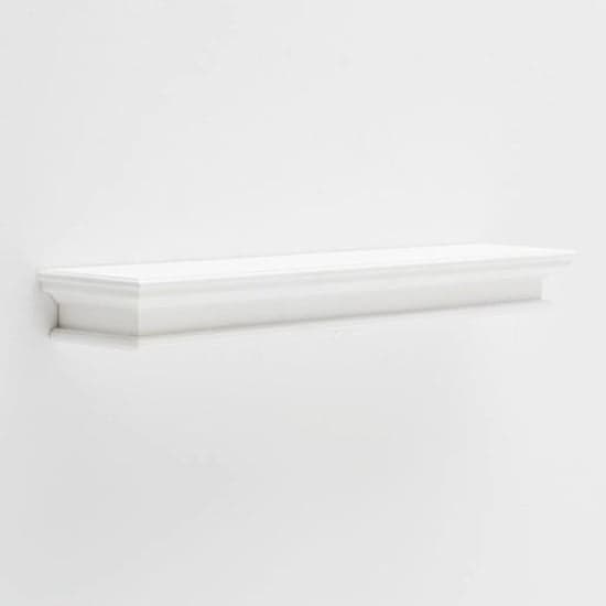 Allthorp Extra Long Floating Wall Shelf In Classic White