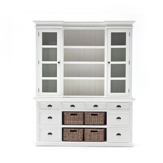 Allthorp Storage Bookcase With Basket Set In Classic White_2