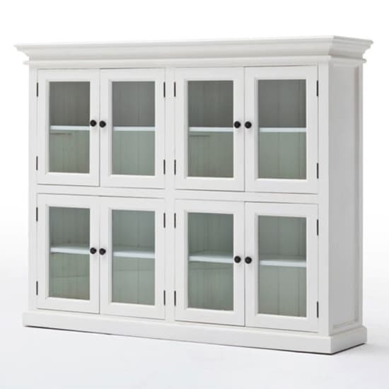Allthorp Wooden 8 Doors Display Cabinet In Classic White_3