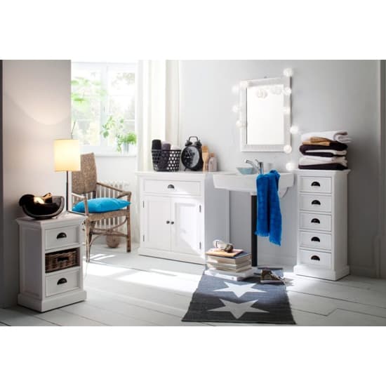 Allthorp Wooden Bedside Unit With Basket In Classic White_5