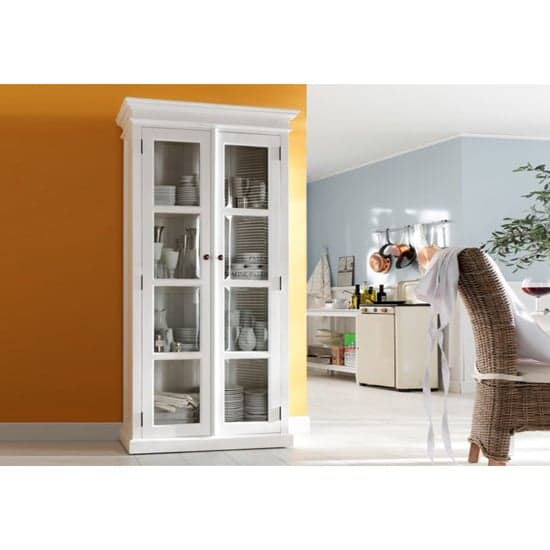 Allthorp Wooden Double Door Display Cabinet In Classic White_3