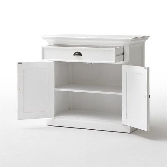 Allthorp Solid Wood Compact Sideboard In White With 2 Doors_5