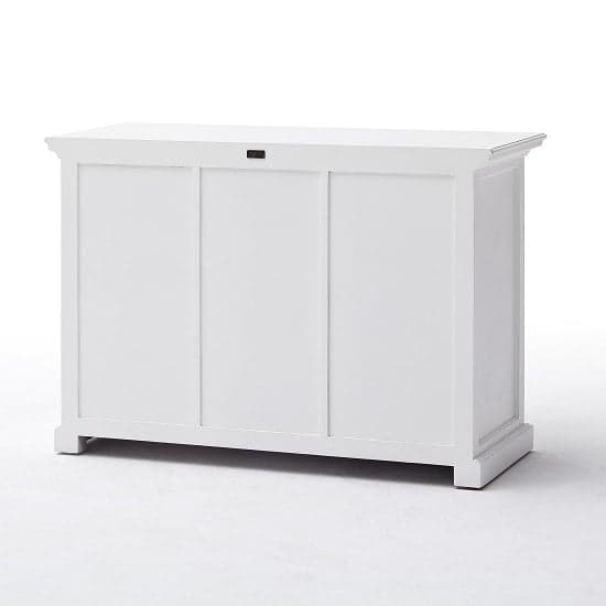 Allthorp Solid Wood Sideboard In White With 2 Doors And Baskets_7