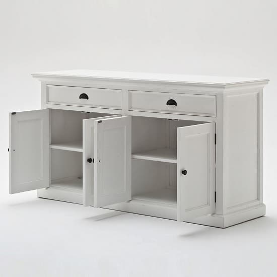 Allthorp Solid Wood Sideboard In White With 4 Doors_4