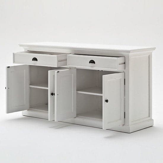 Allthorp Solid Wood Sideboard In White With 4 Doors_3