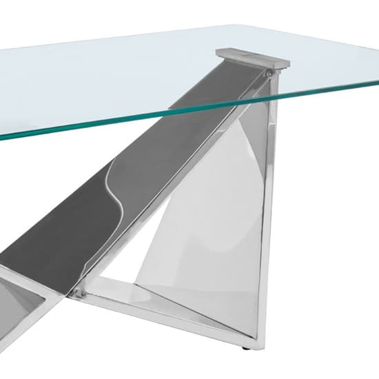 Alluras Clear Glass Coffee Table With Silver Wing Metal Frame_6