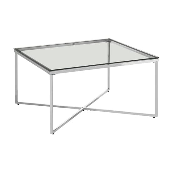 Alluras Clear Glass End Table With Silver Metal Frame_2