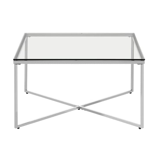 Alluras Clear Glass End Table With Silver Metal Frame_1