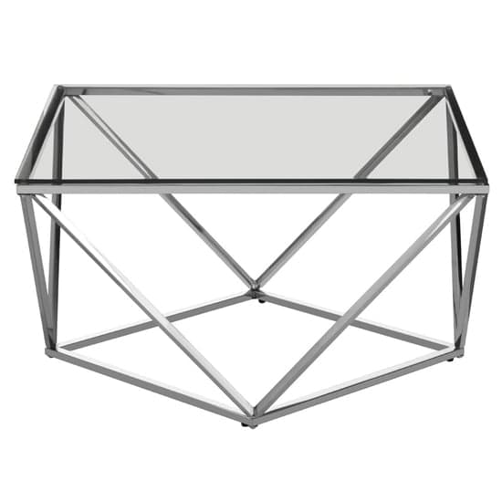 Alluras Large Clear Glass End Table With Twist Silver Frame_1