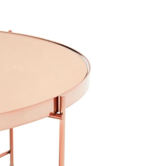 Alluras Pink Glass Coffee Table With Rose Gold Frame_3
