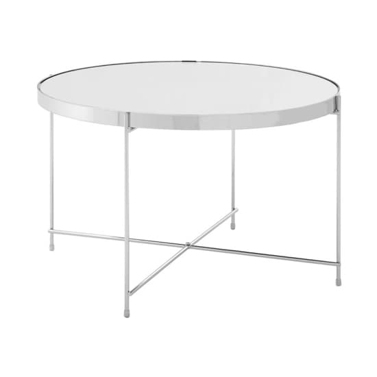 Alluras Silver Glass Side Table With Chrome Frame_3