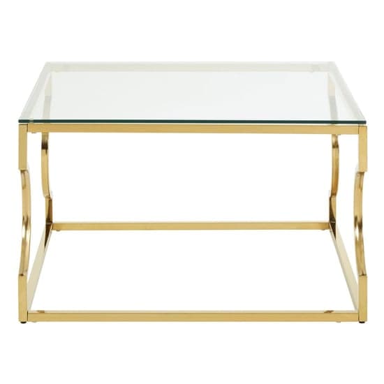 Alluras Small Clear Glass Coffee Table With Curved Gold Frame_3