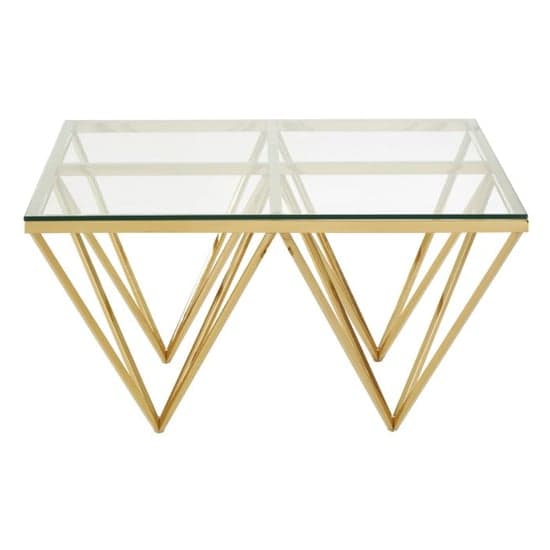 Alluras Small Clear Glass Coffee Table With Gold Spike Frame_1