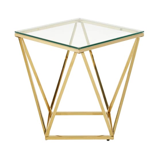 Alluras Small Clear Glass End Table With Twist Gold Frame_2