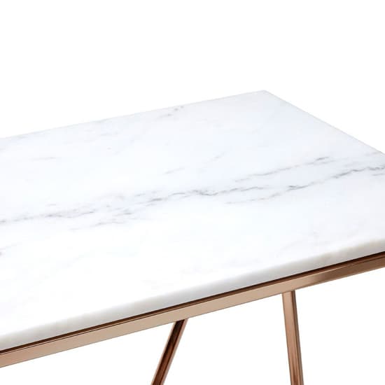 Alluras White Marble Console Table With Champagne Gold Frame_4