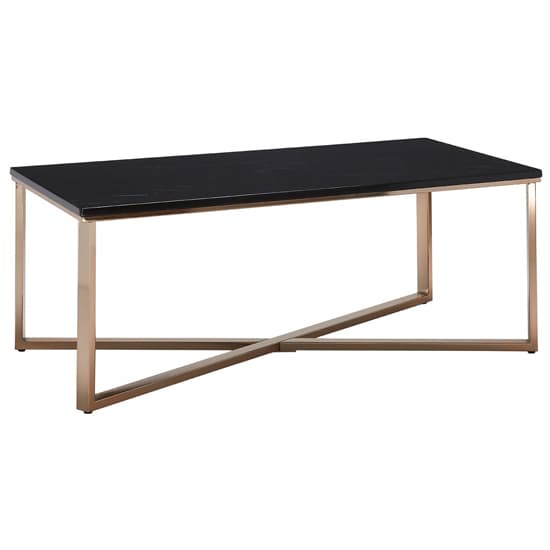Alluras Coffee Table With Champagne Cross Base     _3