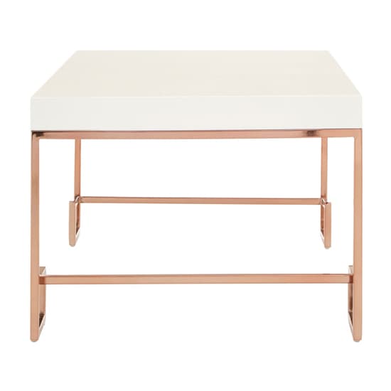 Alluras Coffee Table In Rose Gold With White Top   _3