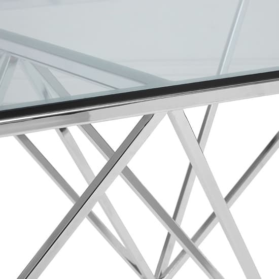 Alluras Coffee Table In Silver With Triangular Base    _3