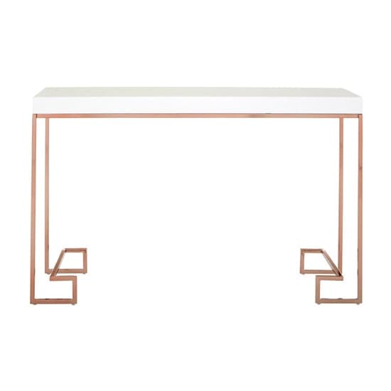 Allure Console Table With Rose Gold Legs Furniture in Fashion