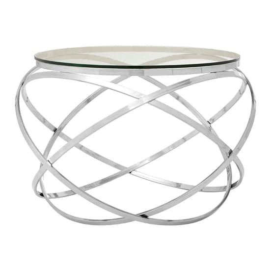 Alluras End Table In Silver With Clear Glass Top   _2