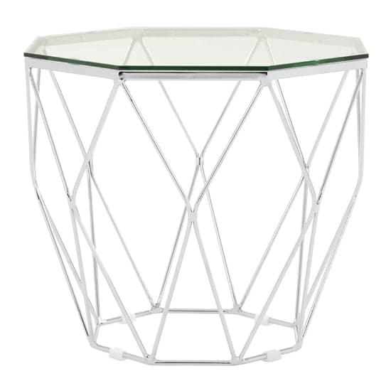 Alluras Glass End Table In Chrome Base     _2