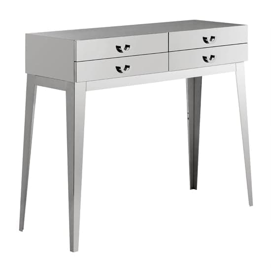 Alluras 4 Drawers Wooden Console Table In Silver_1