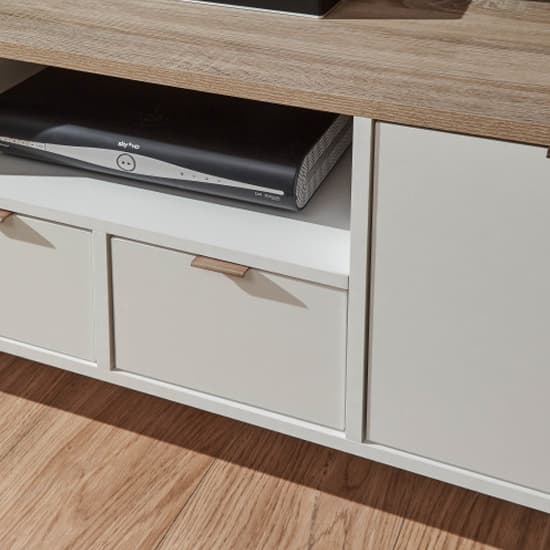 Aldeburgh Wooden TV Stand With 2 Doors 2 Drawers In White Oak_3