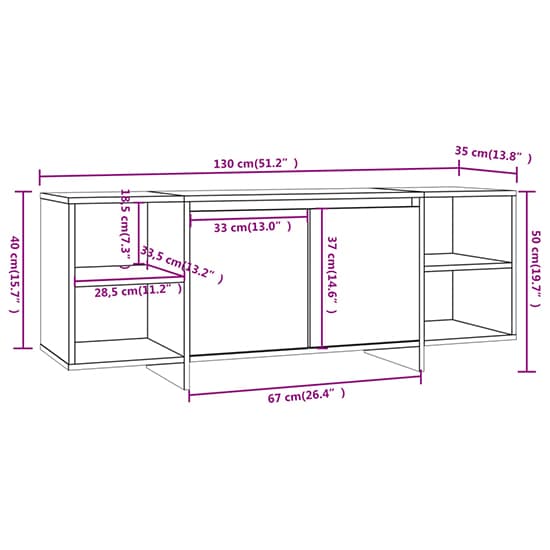 Aloha High Gloss TV Stand With 2 Doors In White_5