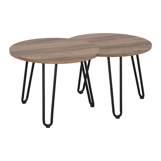 Alsip Set Of 2 Wooden Coffee Tables In Medium Oak Effect_3