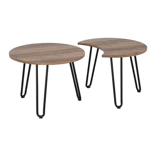 Alsip Set Of 2 Wooden Coffee Tables In Medium Oak Effect_4