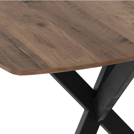 Alsip Wooden Dining Table In Medium Oak Effect And Black_5