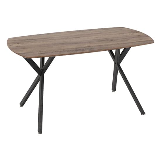 Alsip Wooden Dining Table In Medium Oak Effect And Black_1