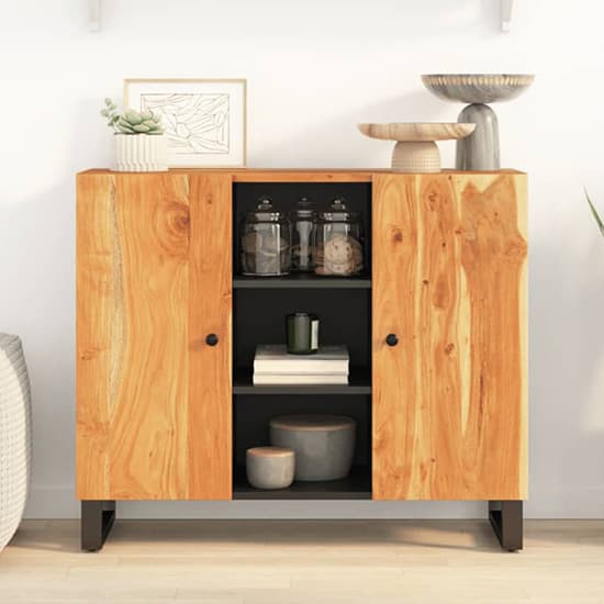 Alta Acacia Solid Wood Sideboard With 2 Doors In Brown_1
