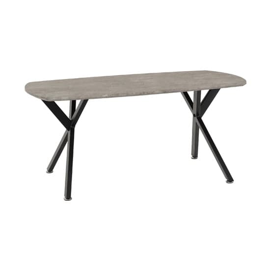 Alsip Oval Coffee Table In Concrete Effect And Black_1