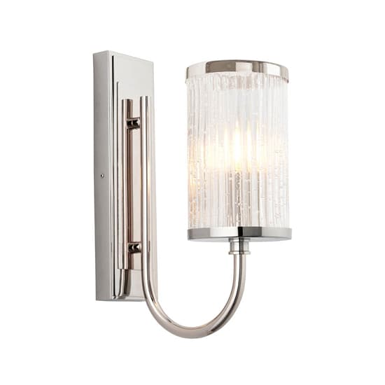 Alto Clear Ribbed Glass Shades Wall Light In Bright Nickel_5