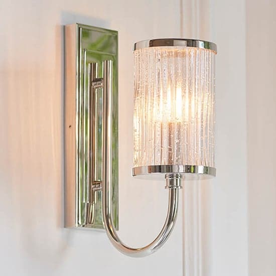 Alto Clear Ribbed Glass Shades Wall Light In Bright Nickel_1