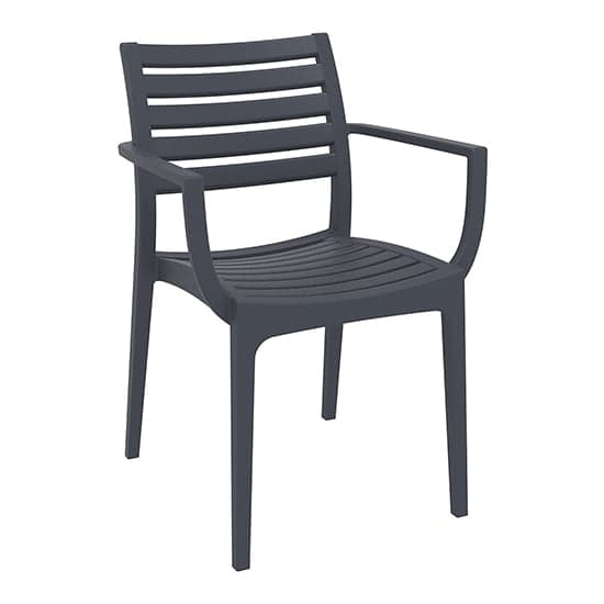 Alto Dark Grey Polypropylene Dining Chairs In Pair_2