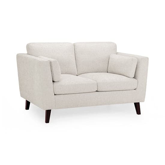 Alto Fabric 2 Seater Sofa In Beige With Wooden Legs_1
