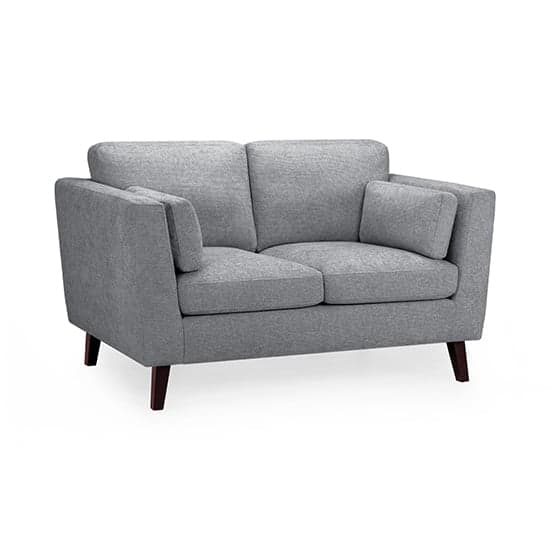 Alto Fabric 2 Seater Sofa In Grey With Wooden Legs_1