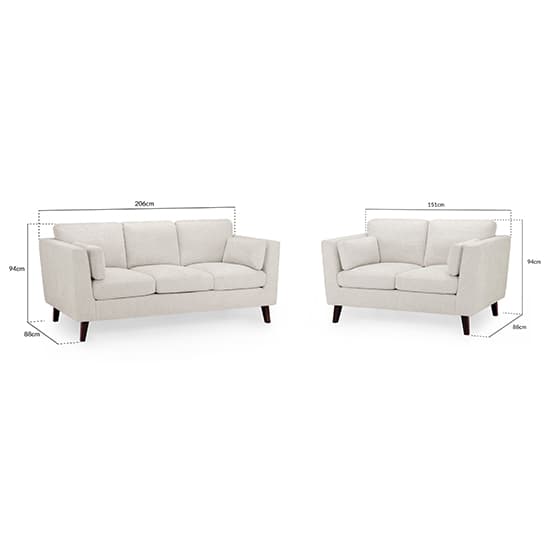 Alto Fabric 3+2 Seater Sofa Set In Beige With Wooden Legs_6