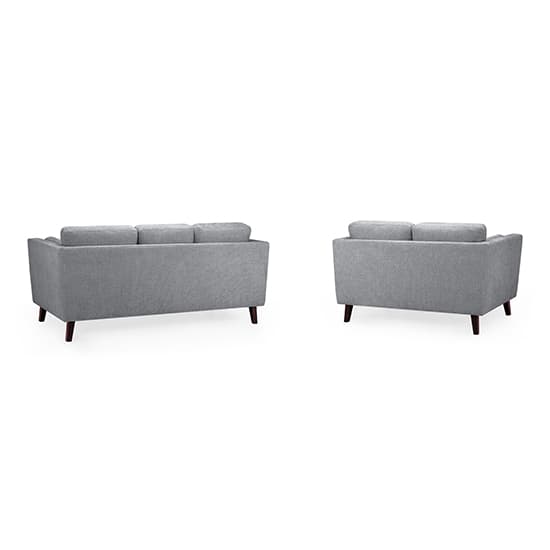 Alto Fabric 3+2 Seater Sofa Set In Grey With Wooden Legs_2