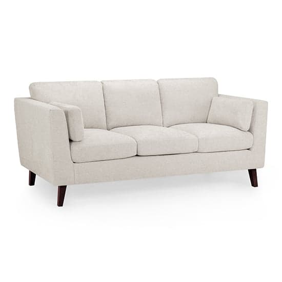 Alto Fabric 3 Seater Sofa In Beige With Wooden Legs_1