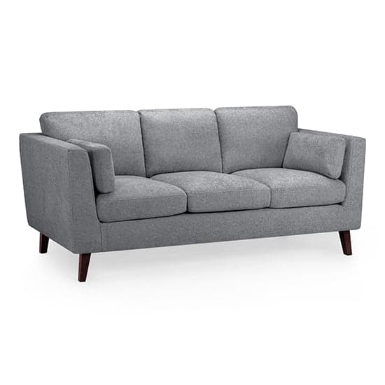 Alto Fabric 3 Seater Sofa In Grey With Wooden Legs_1