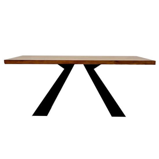Alto Solid Wood Dining Table In Oak With Matt Black Metal Base_2