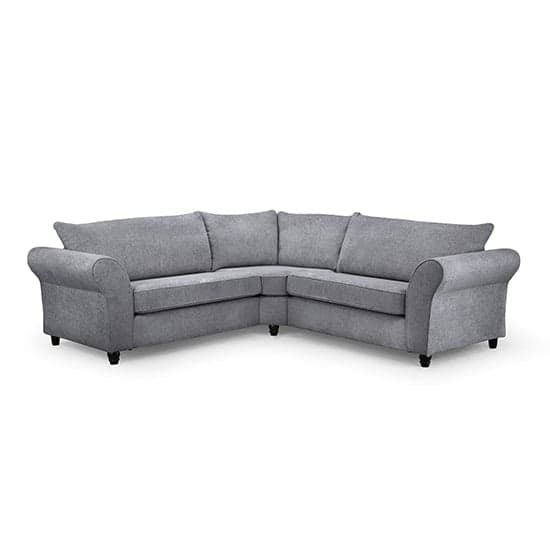 Alton Large Fabric Corner Sofa In Cream With Black Wooden Legs_1