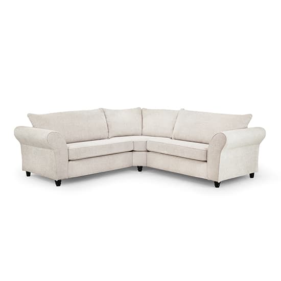 Alton Large Fabric Corner Sofa In Slate With Black Wooden Legs_1