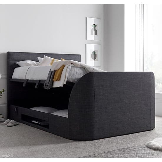Alton Ottoman Pendle Fabric King Size TV Bed In Slate_2