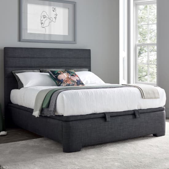 Alton Pendle Fabric Ottoman King Size Bed In Slate Furniture in Fashion