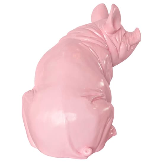 Alton Resin Big Pig Sculpture In Pink_5