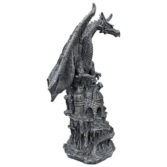 Alton Resin Dragon Sculpture In Grey_3
